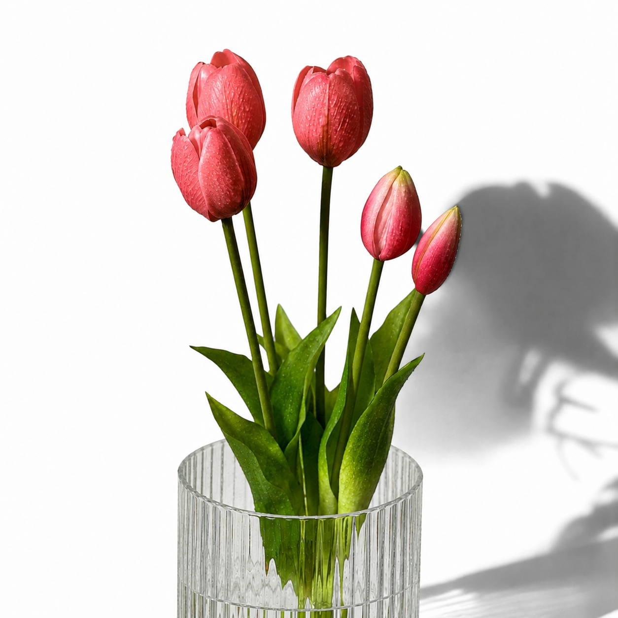 Tulipany silikonowe 5 szt. 40 cm JAK ŻYWE | Róż 11 - obrazek 5