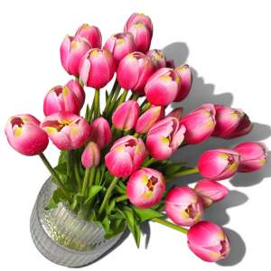 Tulipany silikonowe 5 szt. 40 cm JAK ŻYWE | Róż 13