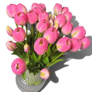 Tulipany silikonowe 5 szt. 40 cm JAK ŻYWE | Róż 12