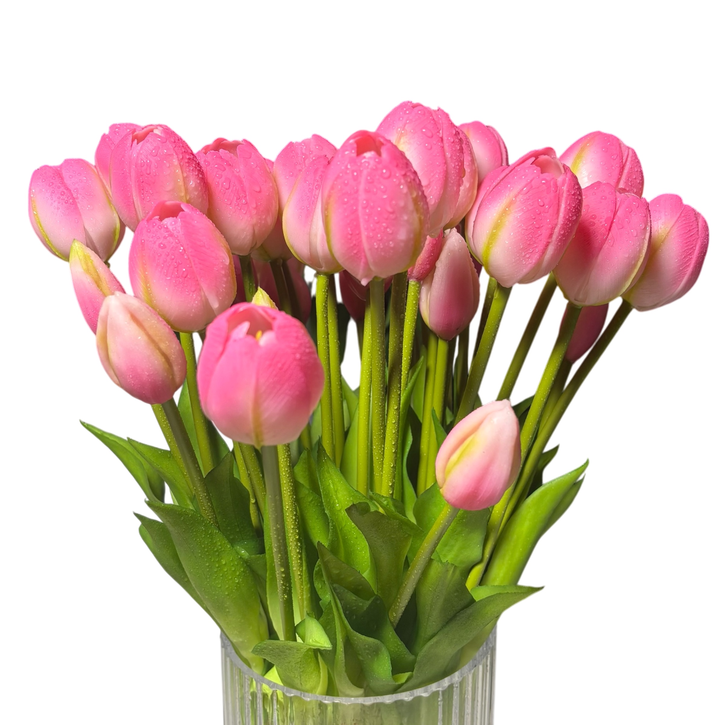 Tulipany silikonowe 5 szt. 40 cm JAK ŻYWE | Róż 12 - obrazek 2