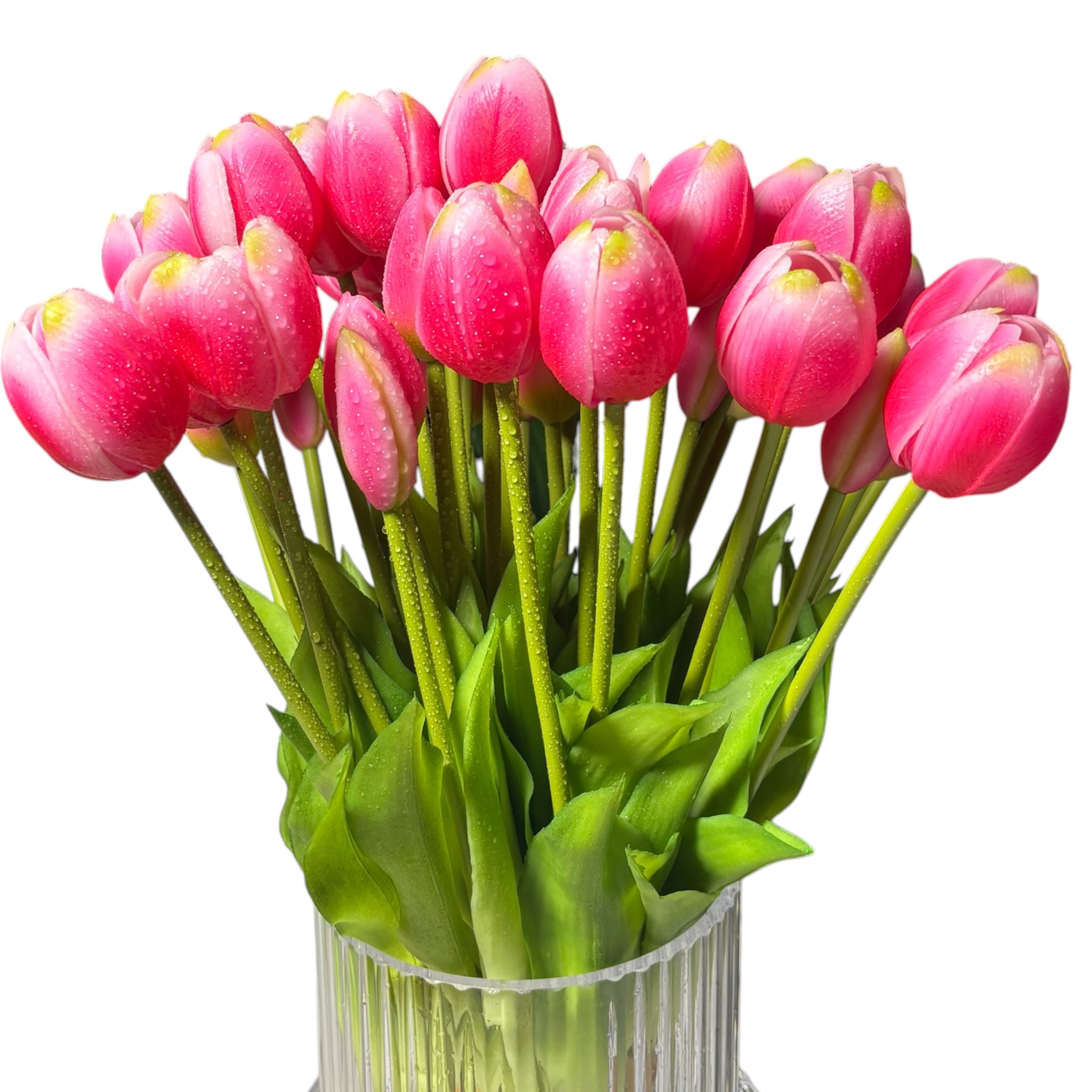 Tulipany silikonowe 5 szt. 40 cm JAK ŻYWE | Róż 13 - obrazek 2