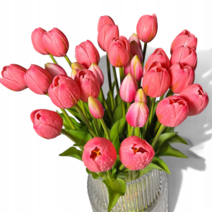 Tulipany silikonowe 5 szt. 40 cm JAK ŻYWE | Róż 11