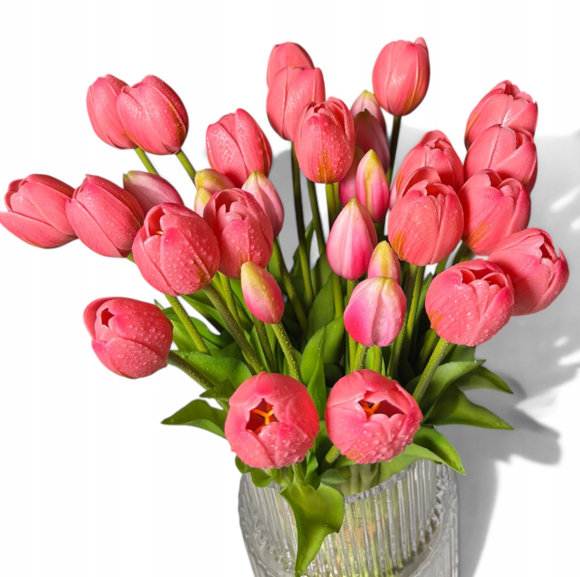 Tulipany silikonowe 5 szt. 40 cm JAK ŻYWE | Róż 11
